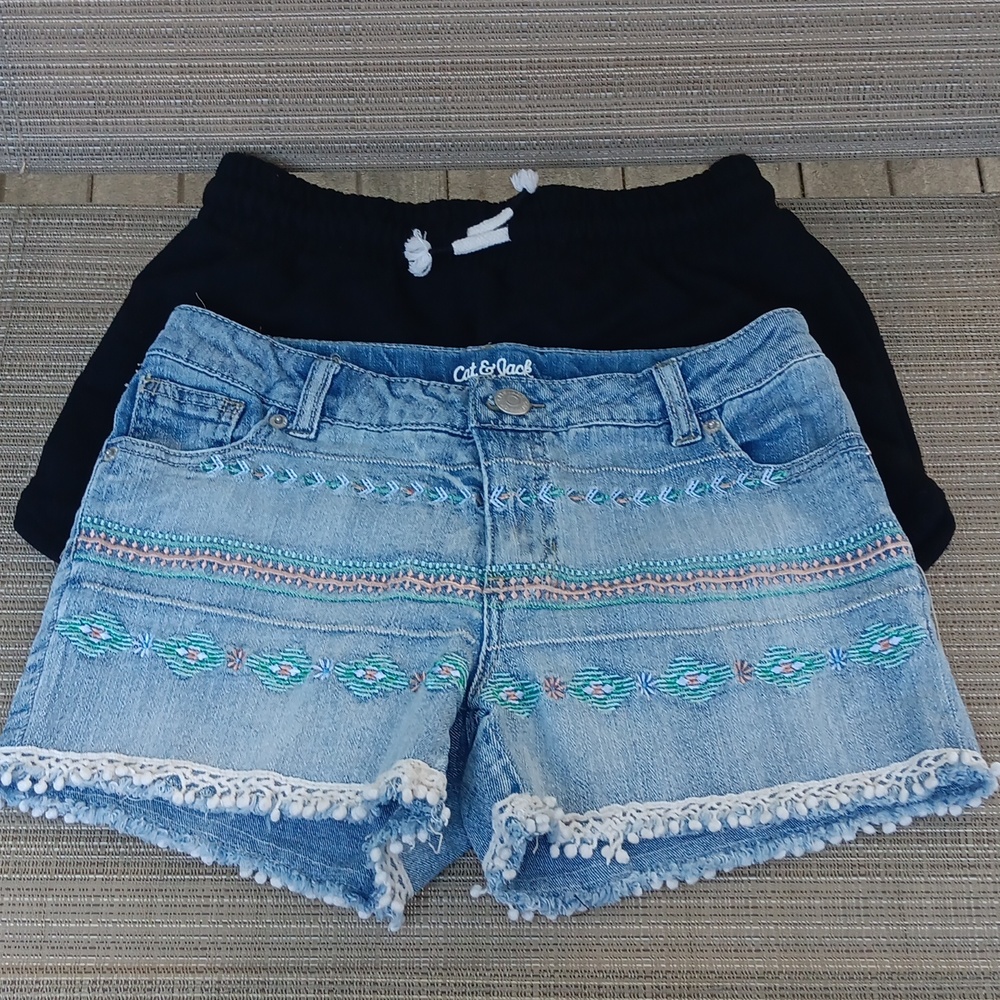 CAT&JACK Bundle of 2 Girl's Shorts,size XL-14/16